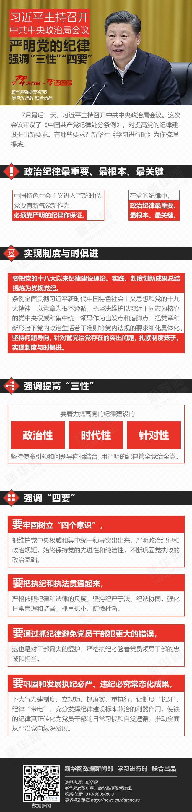 习近平主持召开中共中央政治局会议 严明党的纪律 强调“三性”“四要”