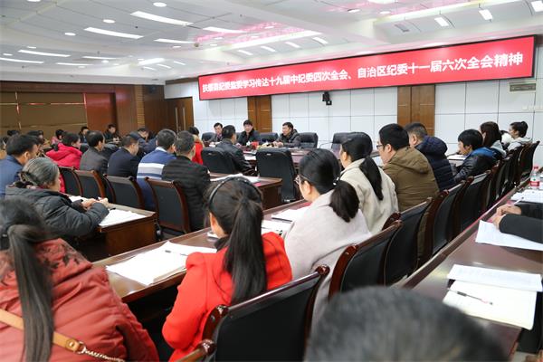 扶绥县纪委监委召开会议学习传达    十九届中央纪委四次全会精神