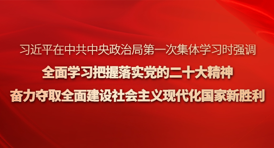 习近平在中共中央政治局第一次集体学习时强调 全面学习把握落实党的二十大精神 奋力夺取全面建设社会主义现代化国家新胜利